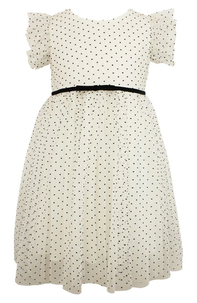 Shop Popatu Kids' Swiss Dot Dress In White
