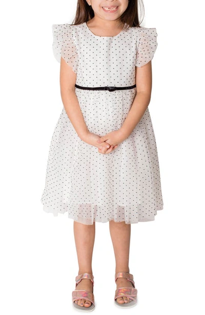 Shop Popatu Kids' Swiss Dot Dress In White