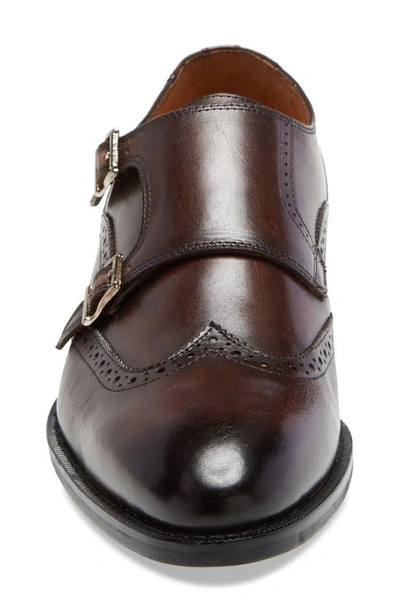 Shop Ike Behar Easton Double Monk Strap Shoe In Brown