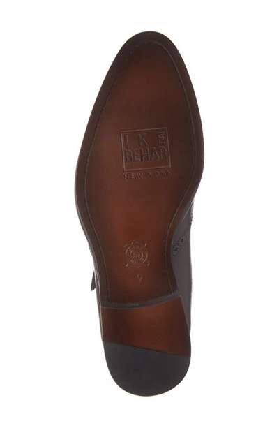 Shop Ike Behar Easton Double Monk Strap Shoe In Brown
