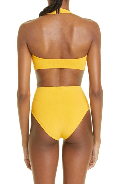 Shop Hunza G One-piece Cutout Swimsuit In Flat Sunshine Nile