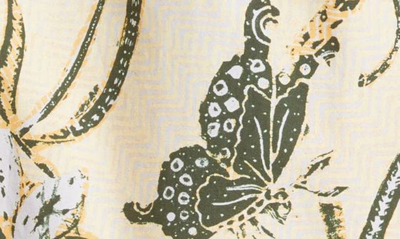 Shop Ulla Johnson Rowan Botanical Print Cotton Shorts In Lemon Balm