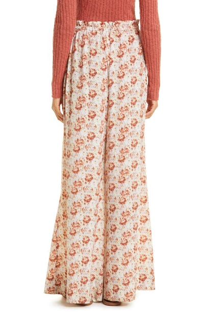 Shop Ulla Johnson Sawyer Wide Leg Silk Pants In Wisteria