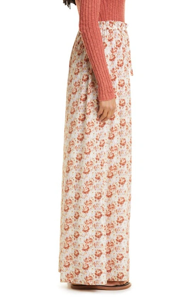 Shop Ulla Johnson Sawyer Wide Leg Silk Pants In Wisteria