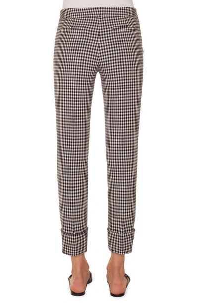 Shop Akris Punto Frankie Checked Pants In Black-cream