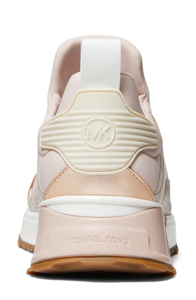 Shop Michael Michael Kors Theo Sneaker In Soft Pink