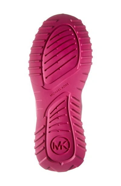 Shop Michael Michael Kors Theo Sneaker In Wild Berry