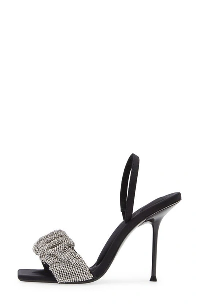 Shop Alexander Wang Julie Crystal Embellished Sandal In 001 Black