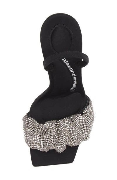 Shop Alexander Wang Julie Crystal Embellished Sandal In 001 Black