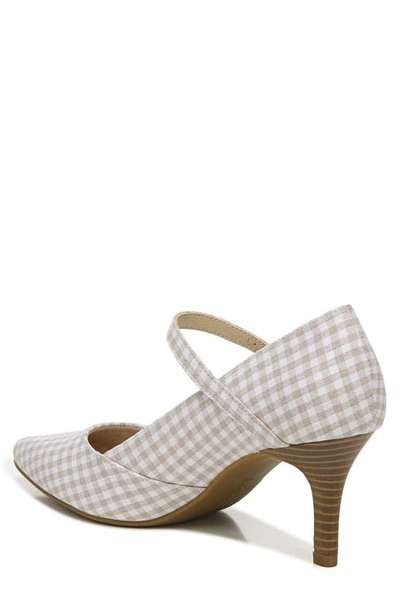 Shop Lifestride Sandrine Mary Jane Pump In Natural Gingham Fabric