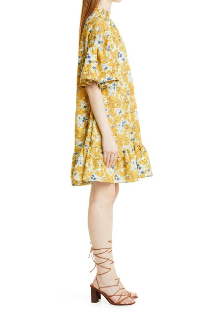 BYTIMO FLORAL JACQUARD SHIFT DRESS 