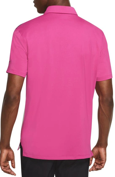 Shop Nike Dri-fit Vapor Argyle Polo In Active Pink/ Black