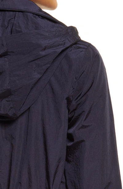 Shop Via Spiga Packable Water Resistant Rain Jacket In Navy