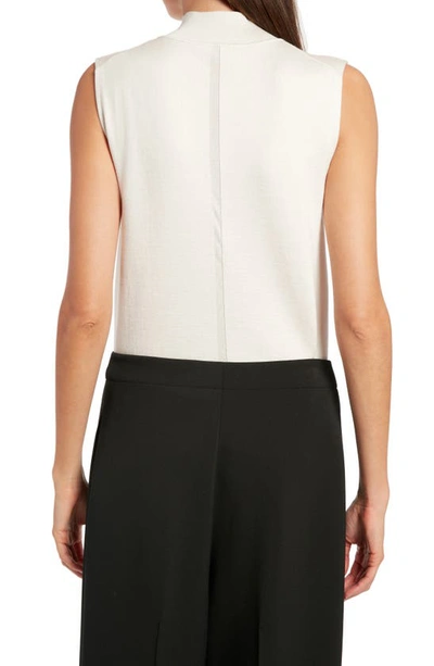 Shop The Row Gianico Silk Blend Mock Neck Top In Off White