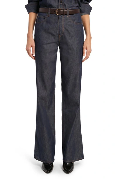 The Row Montes High rise Straight leg Jeans In Indigo ModeSens