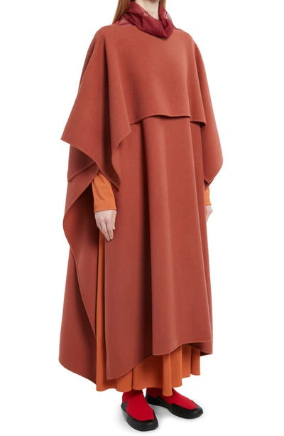 Shop The Row Louise Double Face Cashmere Poncho Coat In Jasper