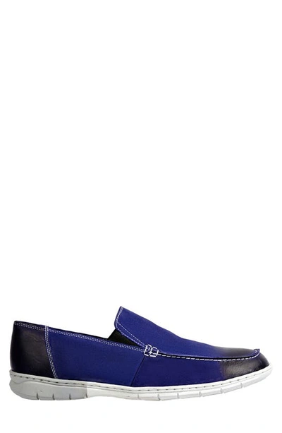 Shop Sandro Moscoloni Double Gore Moc Toe Slip-on Loafer In Blue