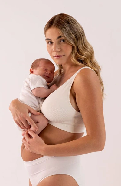 Shop Bravado Designs Restore Everyday Maternity/nursing Bralette In Antique White
