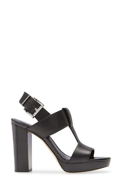 Shop Michael Michael Kors Becker Block Heel Platform Sandal In Black Leather