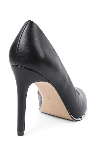 Shop Bcbgeneration Harnoy Half D'orsay Pointed Toe Pump In Black Faux Leather