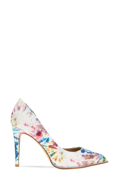 Shop Bcbgeneration Harnoy Half D'orsay Pointed Toe Pump In Tie Dye Multi