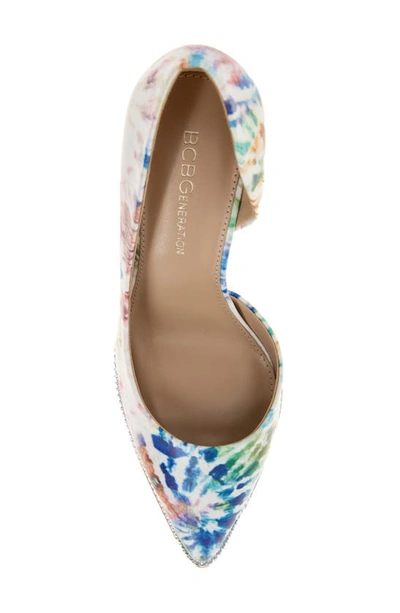 Shop Bcbgeneration Harnoy Half D'orsay Pointed Toe Pump In Tie Dye Multi