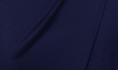 Xscape Beaded Mesh Gown In Navy