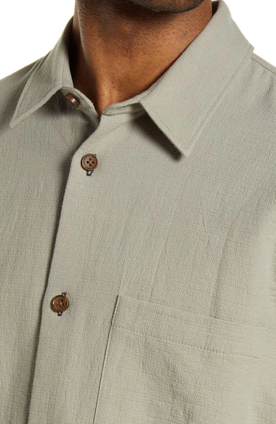 Shop Club Monaco Textured Work Shirt In Sage