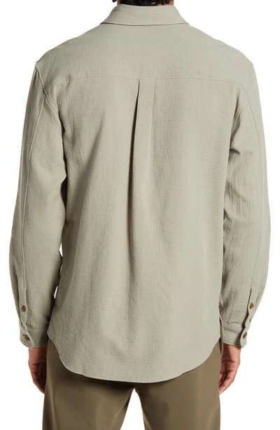 Shop Club Monaco Textured Work Shirt In Sage