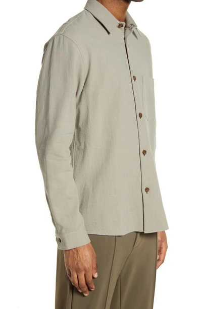 Shop Club Monaco Textured Work Shirt In Sage