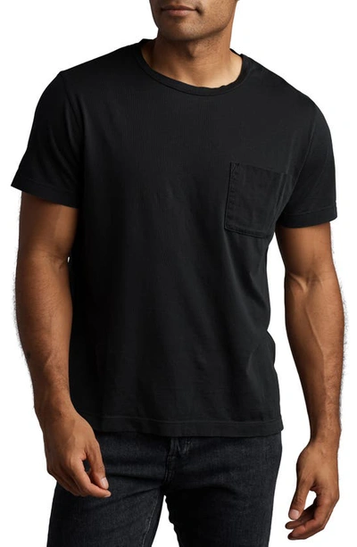 Shop Rowan Asher Cotton Pocket T-shirt In Black