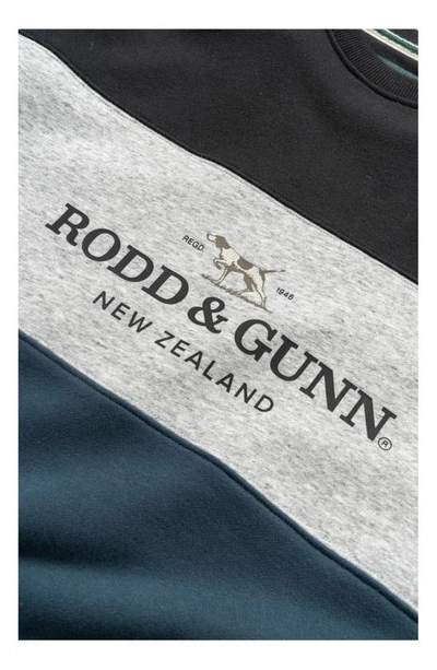 Shop Rodd & Gunn Mount Wesley Colorblock Sweatshirt In Petrol