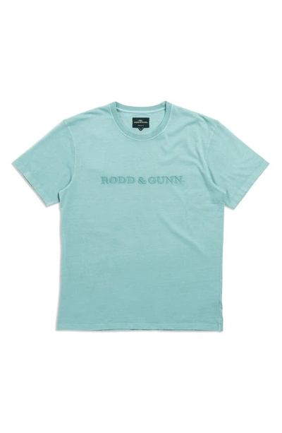 Shop Rodd & Gunn Thomsons Crossing Embroidered Logo T-shirt In Willow