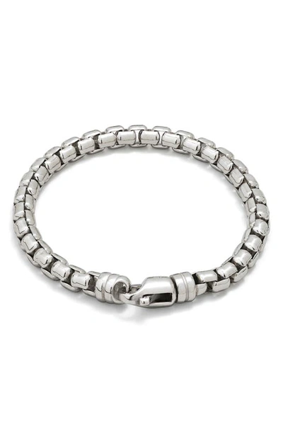 Degs & Sal Silver Round Box Chain Bracelet In Silver