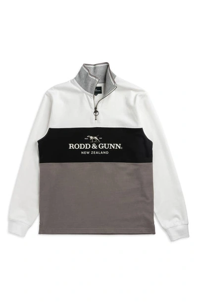 Rodd & Gunn Hillop Half Zip Rugby Pullover In Fawn