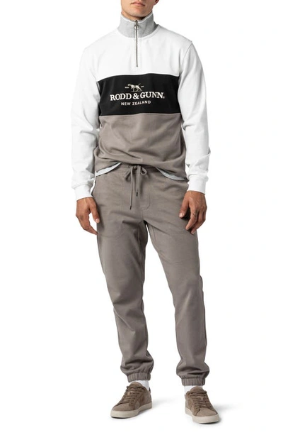 Rodd & Gunn Hillop Half Zip Rugby Pullover In Fawn