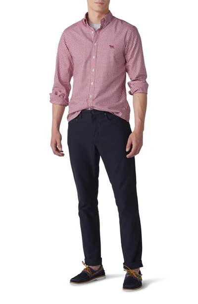 Rodd & Gunn Gunn Check Oxford Sports Fit Button-down Shirt In Claret