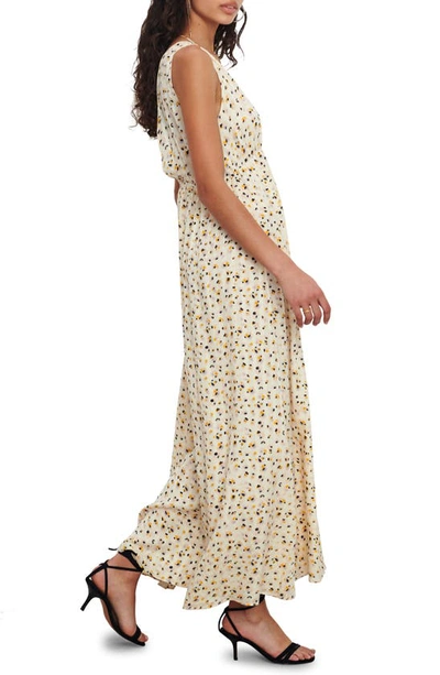 Shop Ba&sh Becky Floral Sleeveless Maxi Dress In Ecru