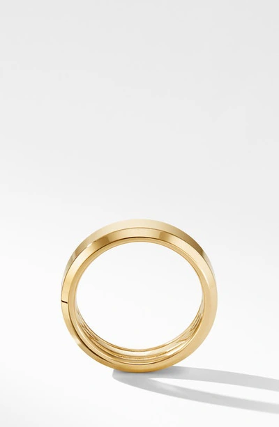 Shop David Yurman 18k Beveled Band Ring In Gold