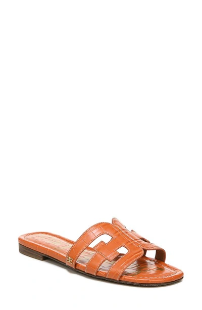 Shop Sam Edelman Bay Cutout Slide Sandal In Sunset Orange