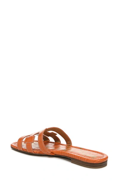 Shop Sam Edelman Bay Cutout Slide Sandal In Sunset Orange