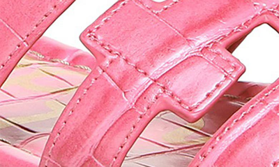 Shop Sam Edelman Bay Cutout Slide Sandal In Carmine Rose