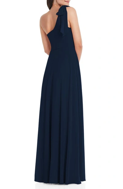 Shop After Six One-shoulder Evening Gown In Midnight Navy