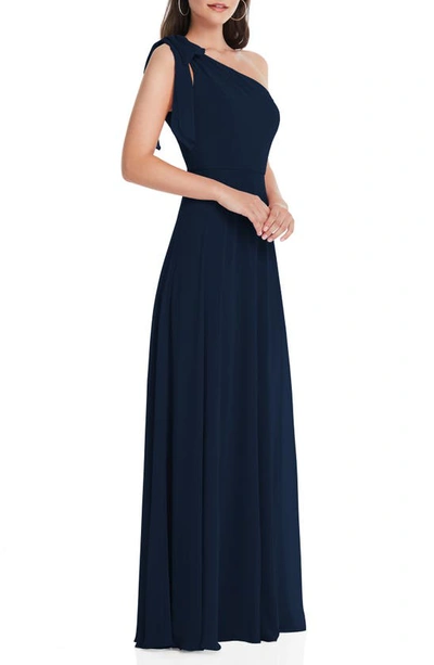 Shop After Six One-shoulder Evening Gown In Midnight Navy