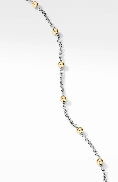 Shop David Yurman Cable Collectibles® Bead & Chain Necklace In Gold Dome