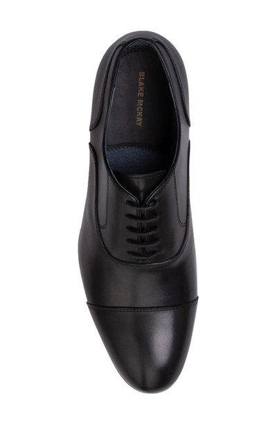 Blake Mckay Melvern Cap Toe Oxford In Black Leather