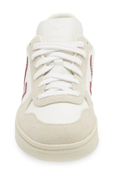 Veja V-10 Sneakers In White Natural Marsala