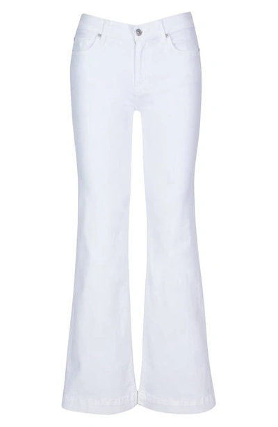 Shop 7 For All Mankind Dojo Tailorless Flare Leg Jeans In Slim Illusion Luxe White