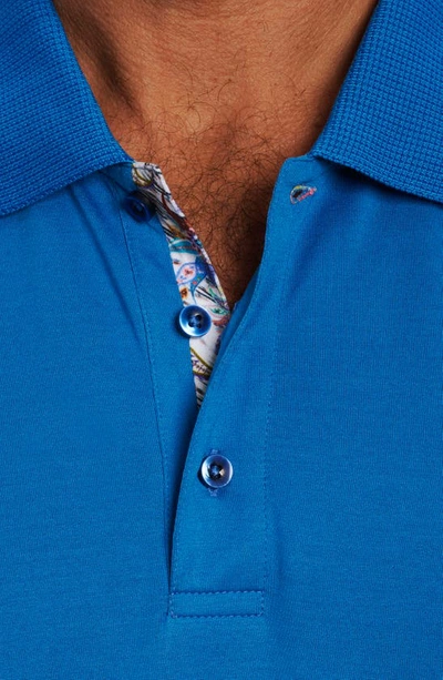 Shop Robert Graham Archie Short Sleeve Polo In Blue