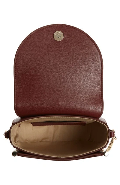 Shop See By Chloé Mara Leather Saddle Bag In Burnt Mahogany